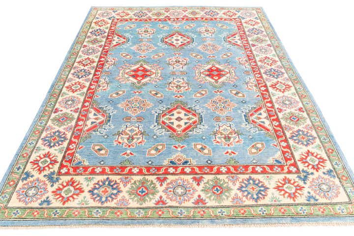 5' 7 x 7' 9 Hand Knotted Kazak Rug