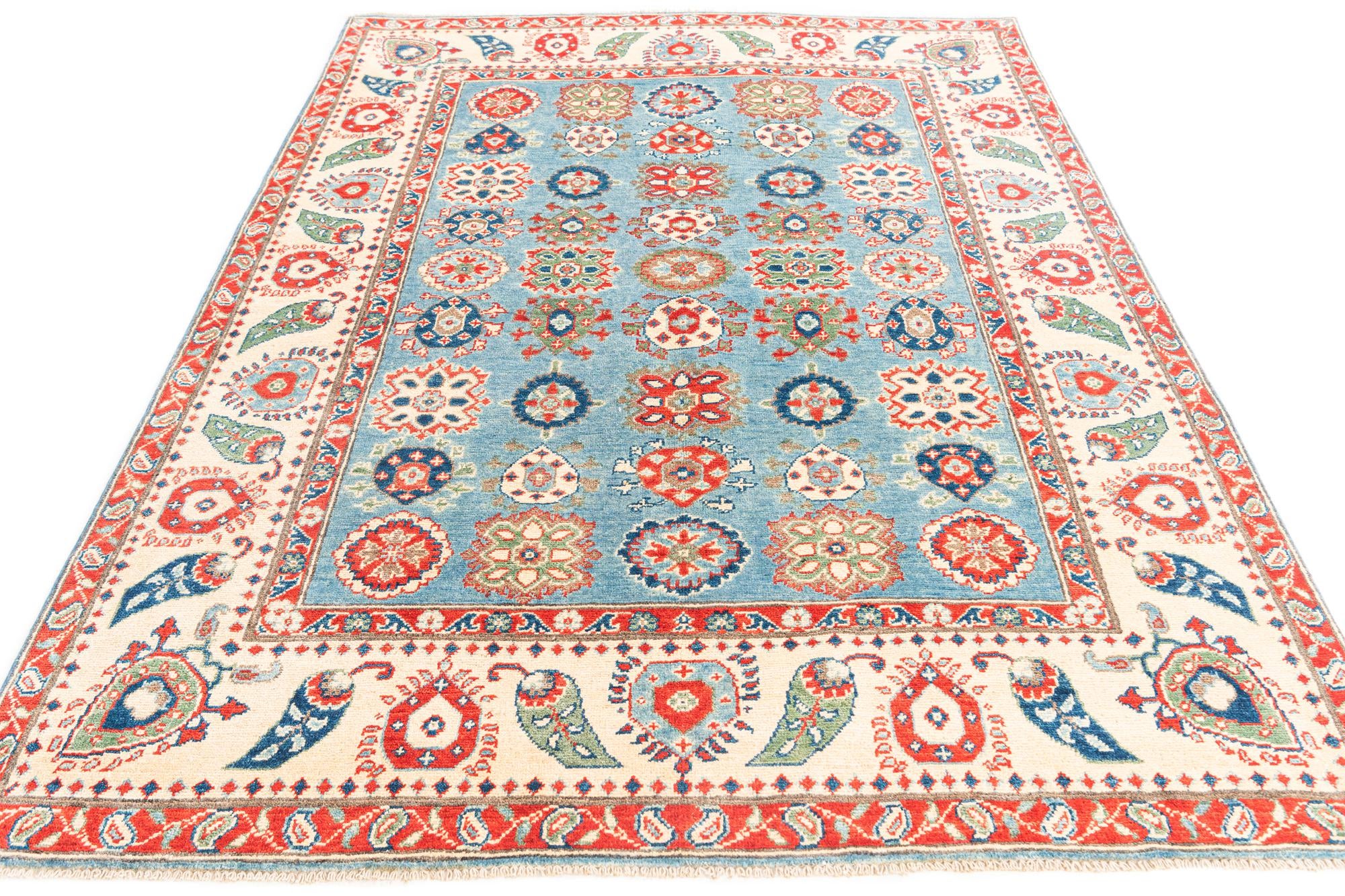 5' 8 x 7' 9 Hand Knotted Kazak Rug