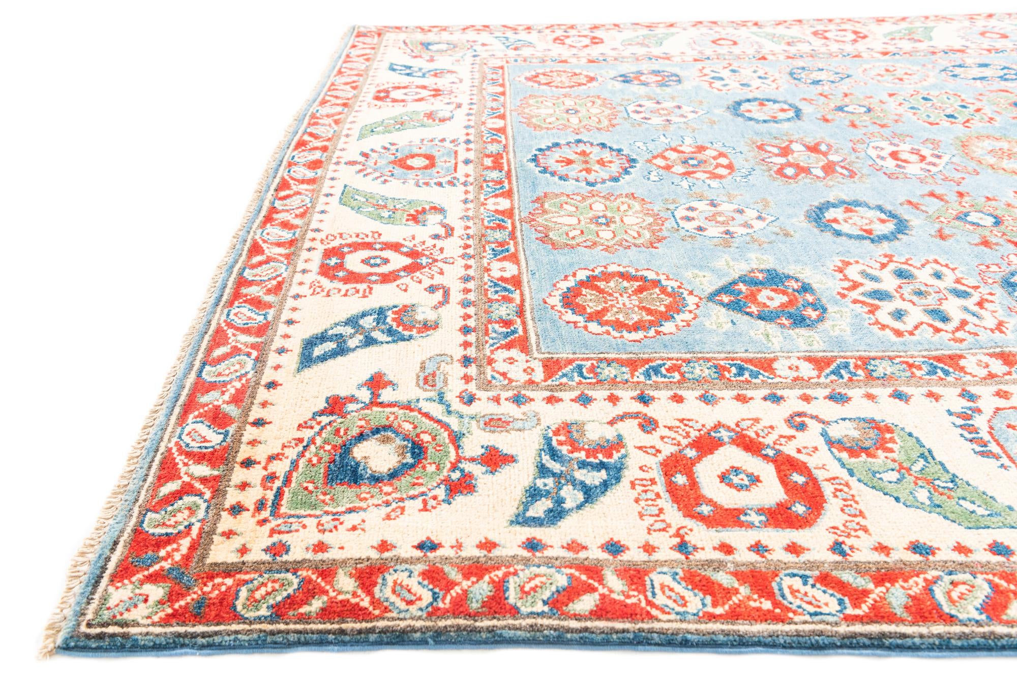 5' 8 x 7' 9 Hand Knotted Kazak Rug