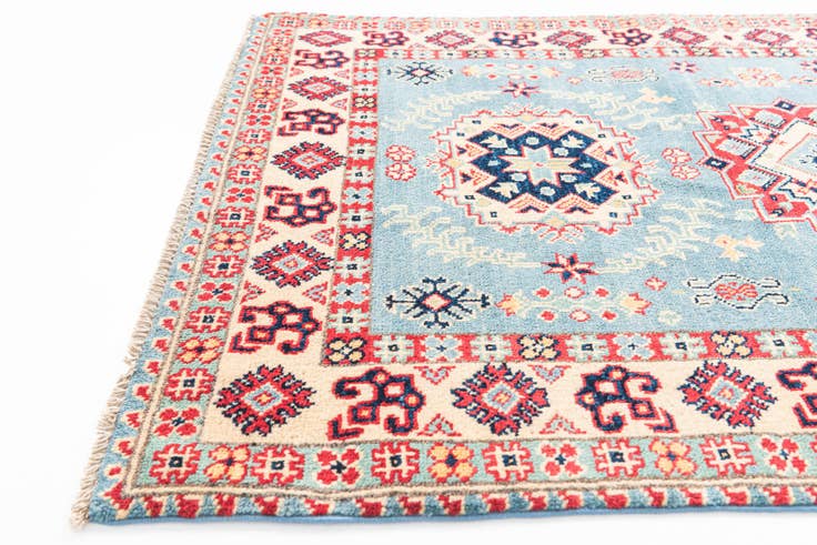 Detail image of 3' 4 x 4' 10 Hand Knotted Kazak Rug