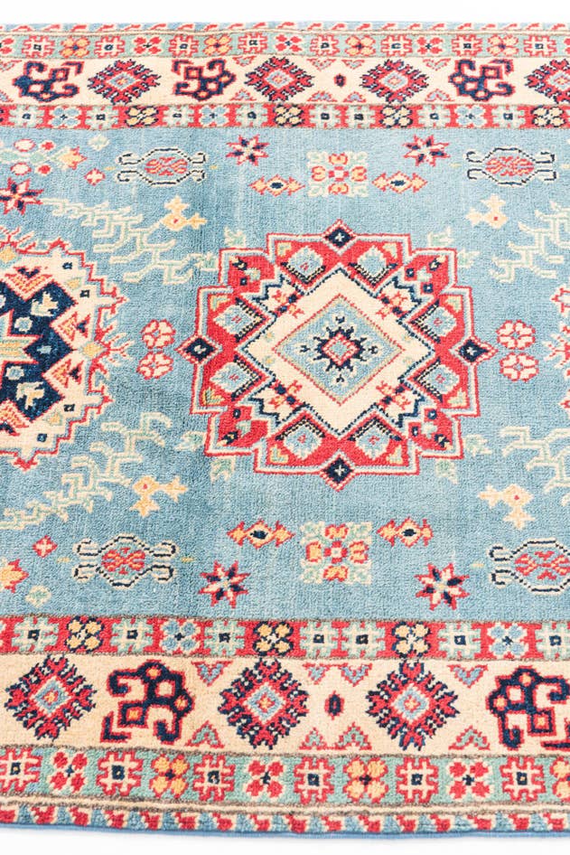 Detail image of 3' 4 x 4' 10 Hand Knotted Kazak Rug
