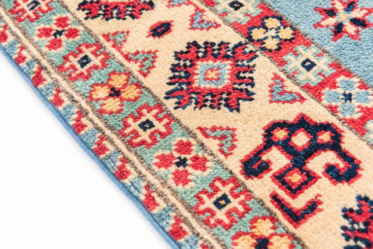 Detail image of 3' 4 x 4' 10 Hand Knotted Kazak Rug