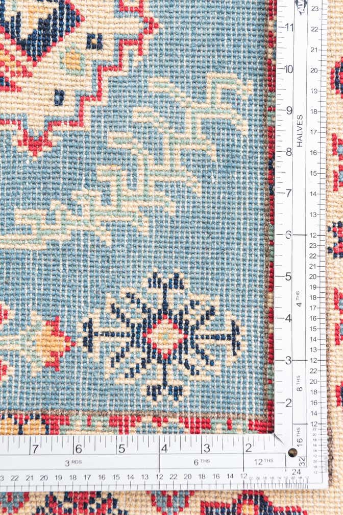 3' 4 x 4' 10 Hand Knotted Kazak Rug