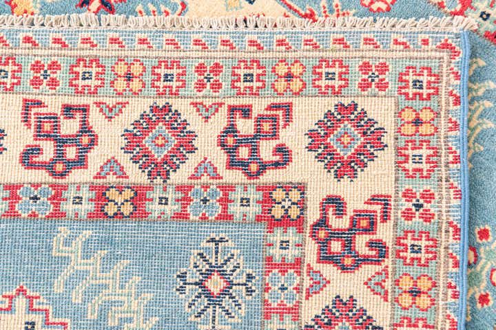 3' 4 x 4' 10 Hand Knotted Kazak Rug