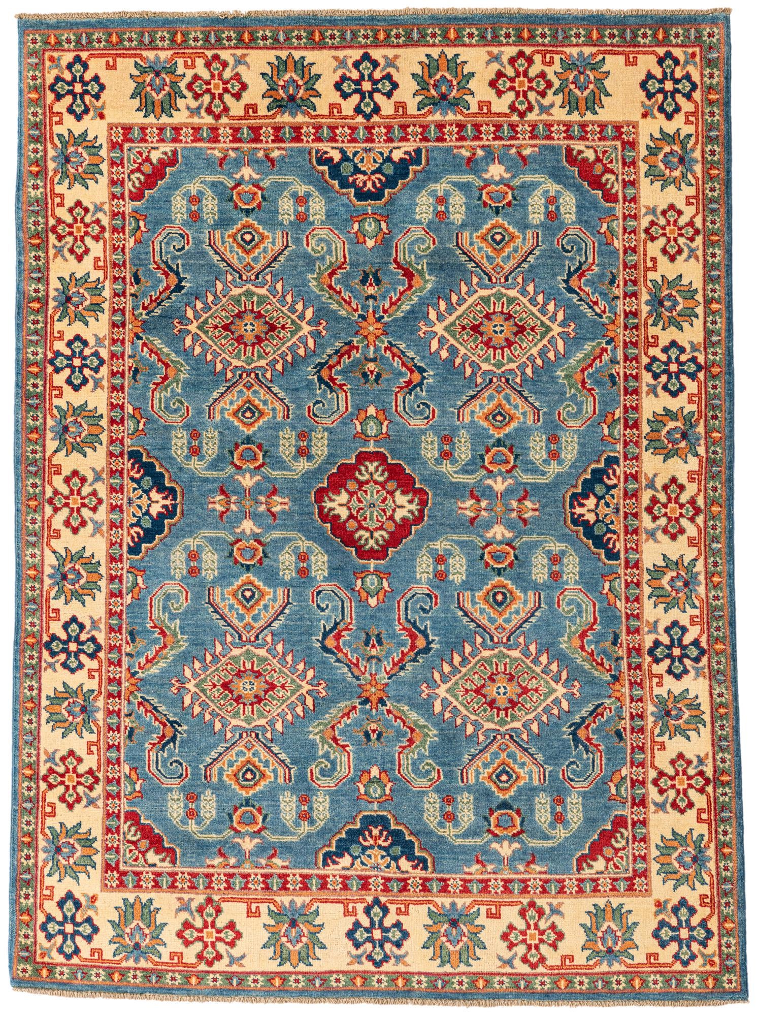 5' x 6' 9 Hand Knotted Kazak Rug