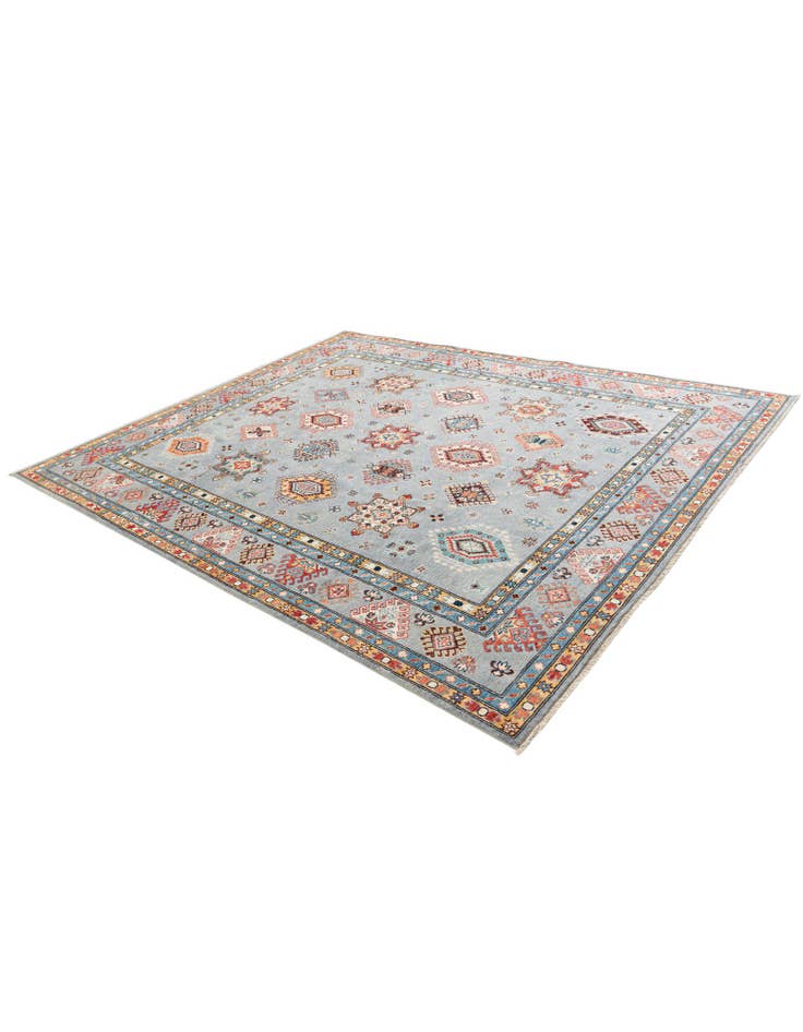 Detail image of 8' 1 x 9' 9 Hand Knotted Kazak Rug