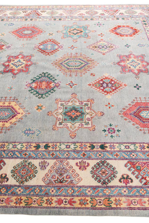 Detail image of 8' 1 x 11' 7 Hand Knotted Kazak Rug