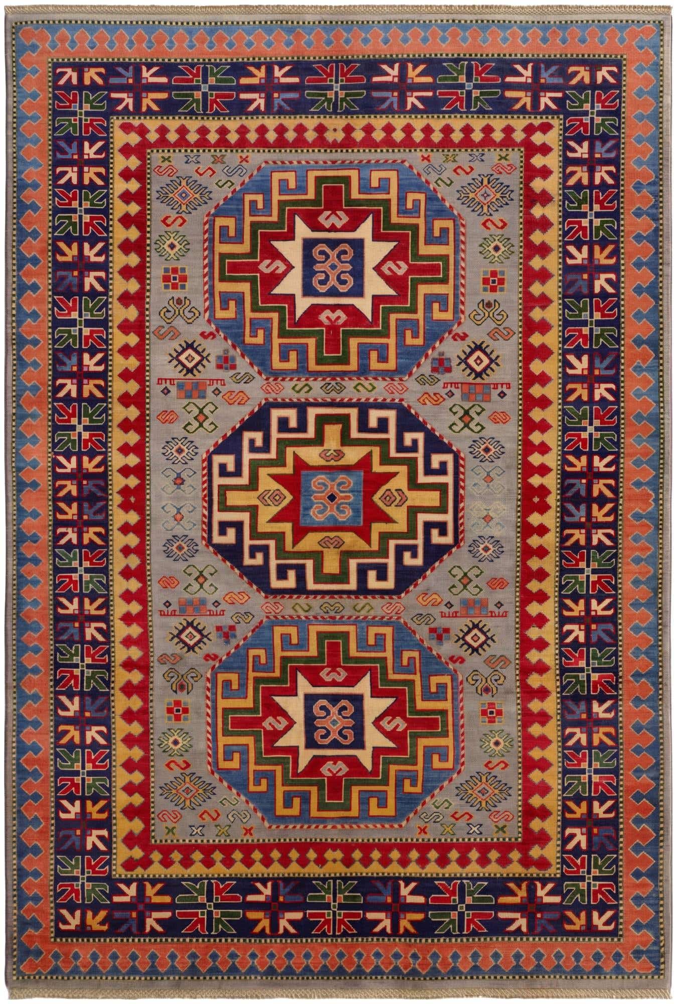 5' 5 x 8' Hand Knotted Kazak Rug