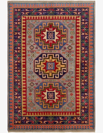 5' 5 x 8' Hand Knotted Kazak Rug