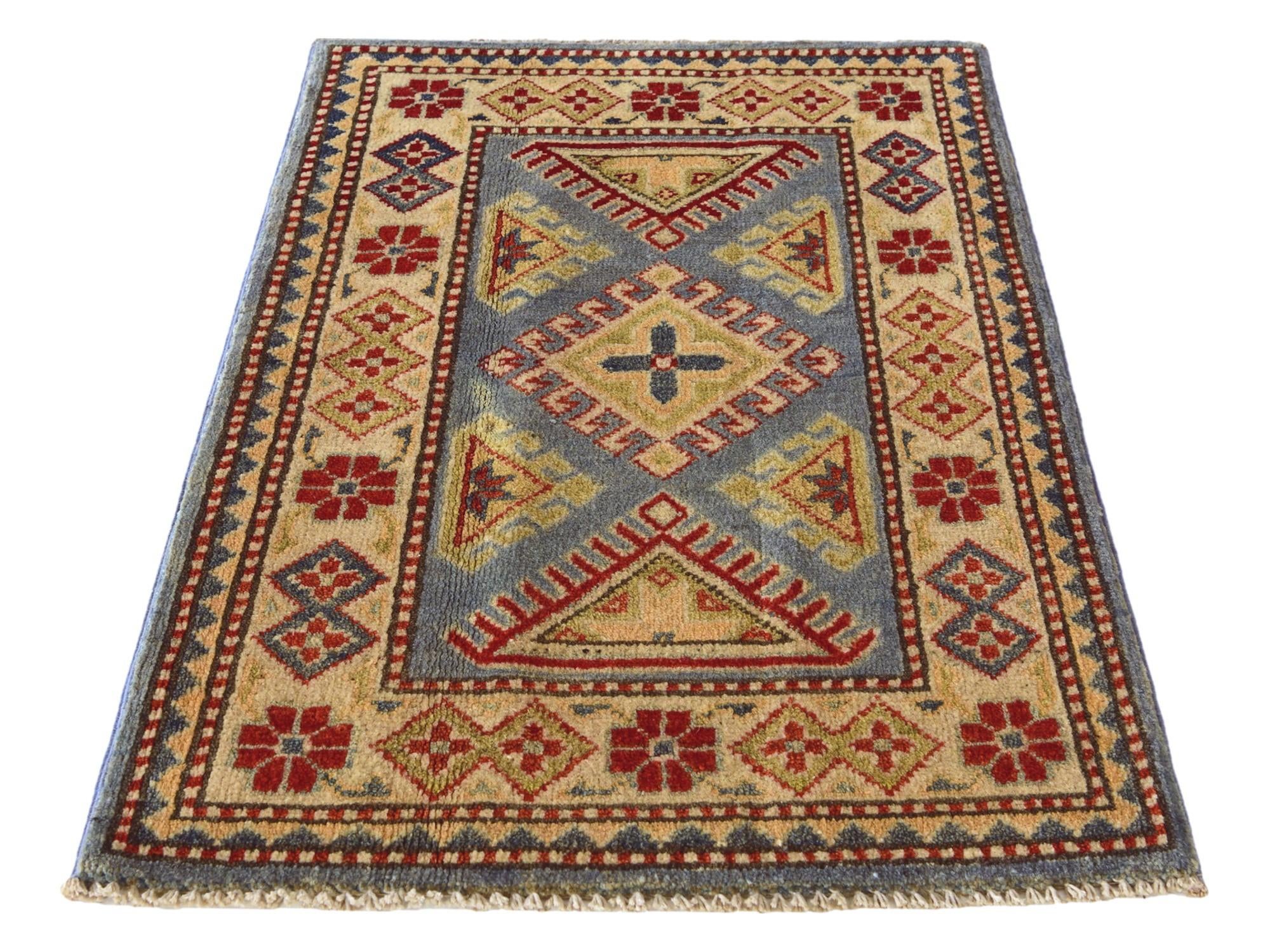 2' 1 x 3' Hand Knotted Kazak Rug
