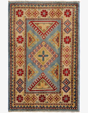 2' 1 x 3' Hand Knotted Kazak Rug