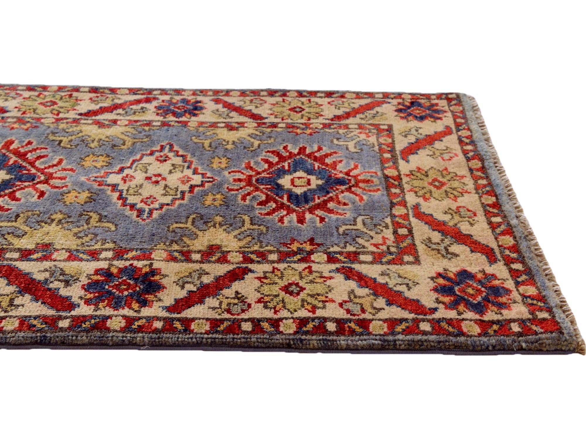 1' 11 x 3' 1 Hand Knotted Kazak Rug