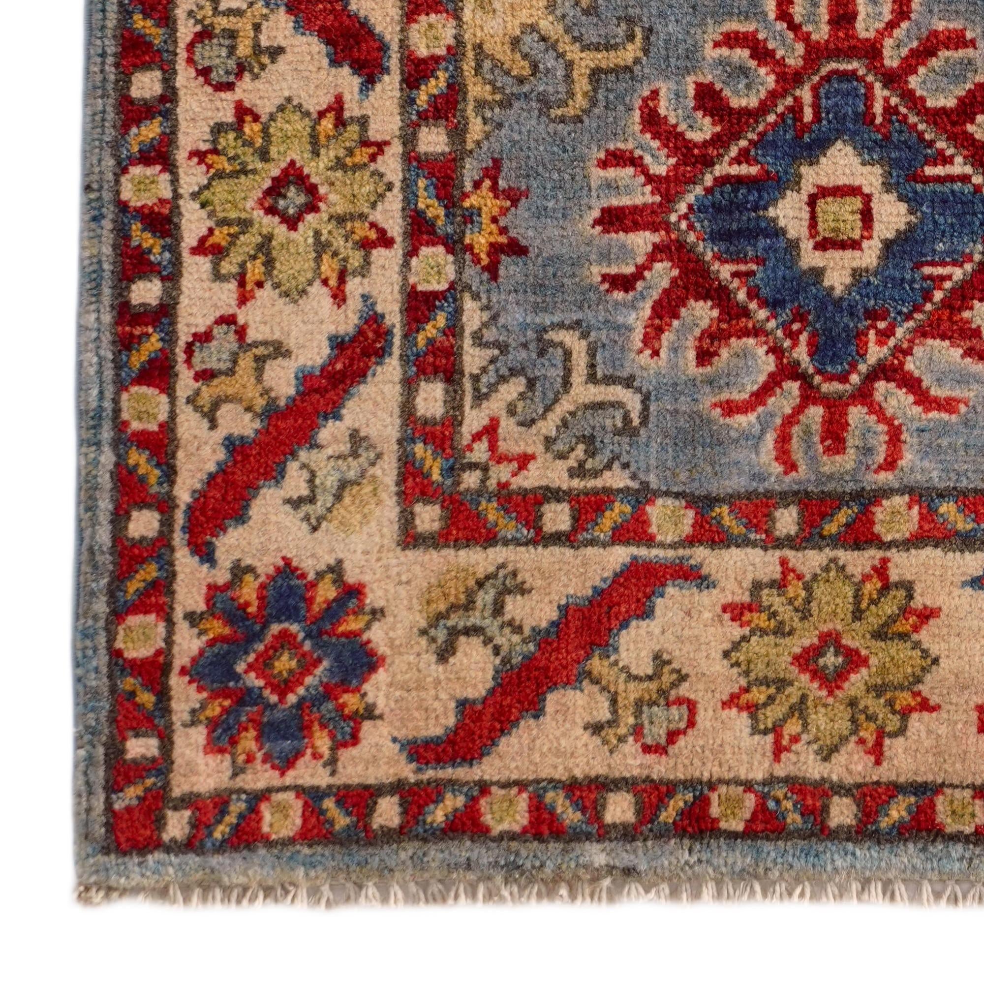 1' 11 x 3' 1 Hand Knotted Kazak Rug