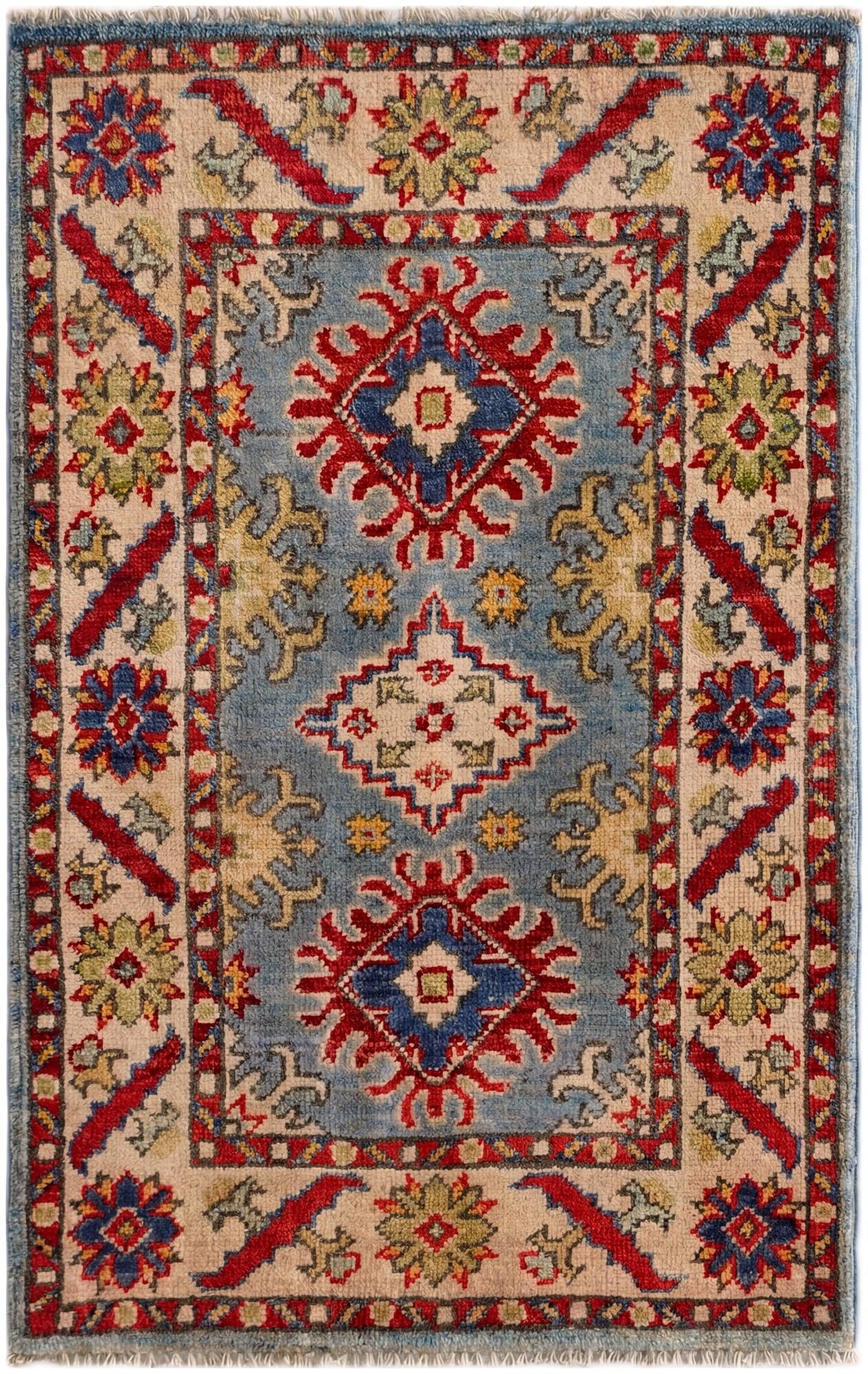 1' 11 x 3' 1 Hand Knotted Kazak Rug