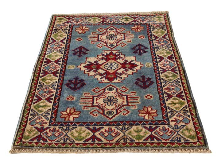 2' x 3' 1 Hand Knotted Kazak Rug