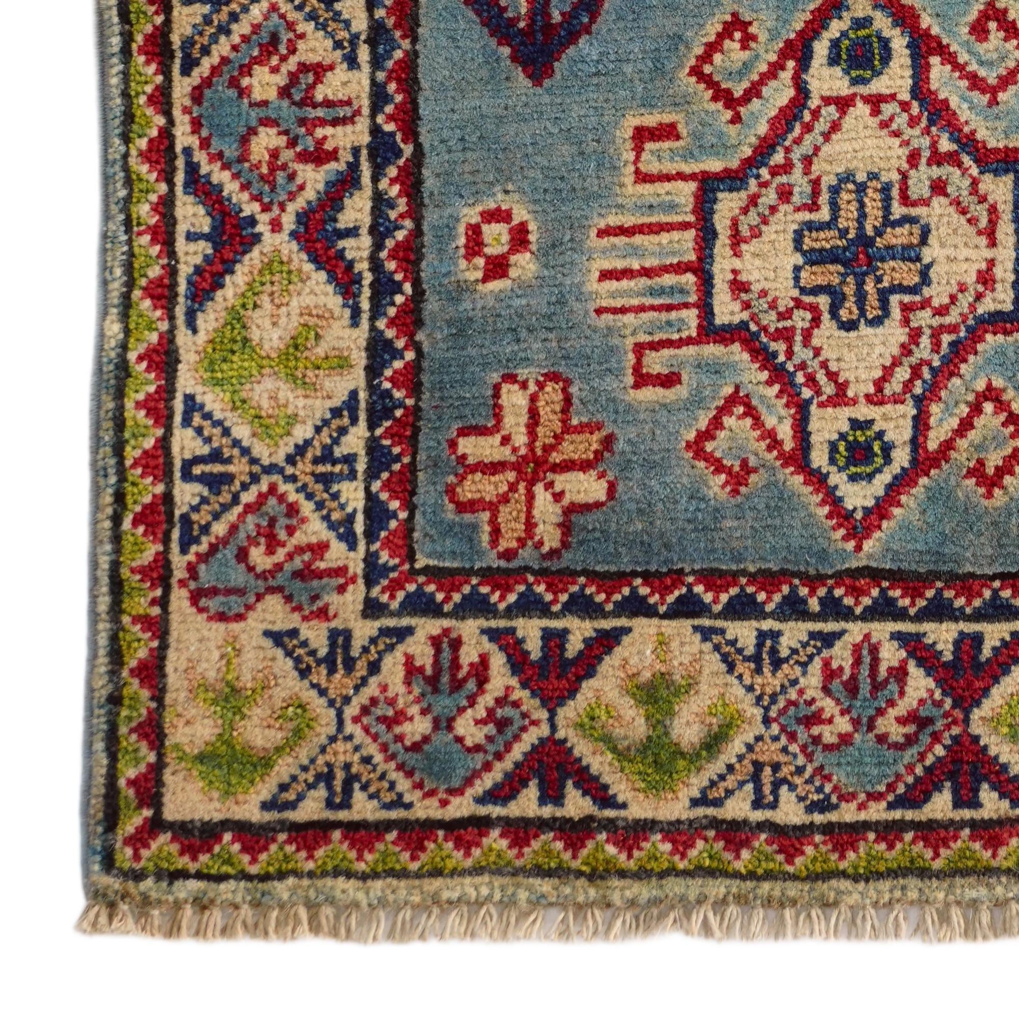 2' x 3' 1 Hand Knotted Kazak Rug