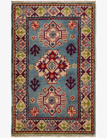 2' x 3' 1 Hand Knotted Kazak Rug