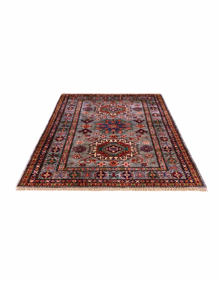 Detail image of 3' 2 x 5' 3 Hand Knotted Kazak Rug