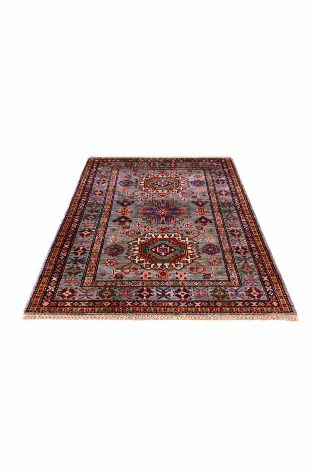 Detail image of 3' 2 x 5' 3 Hand Knotted Kazak Rug