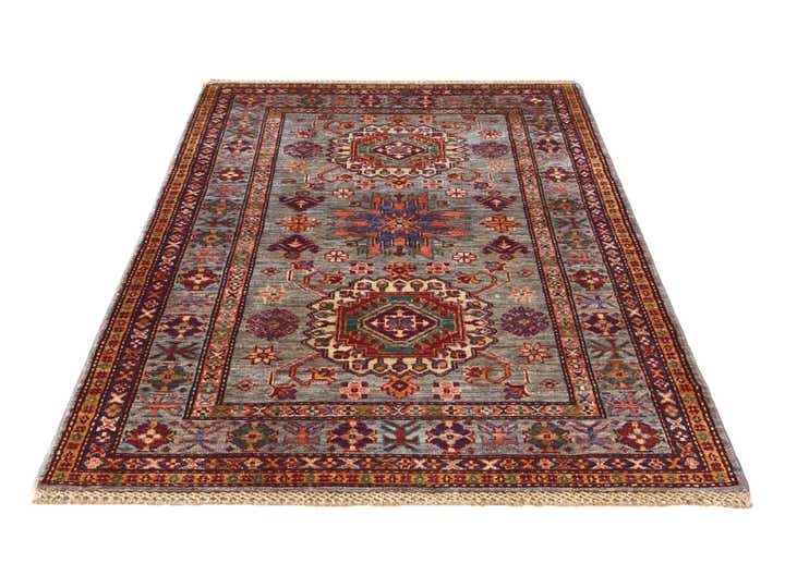 3' 2 x 5' 3 Hand Knotted Kazak Rug