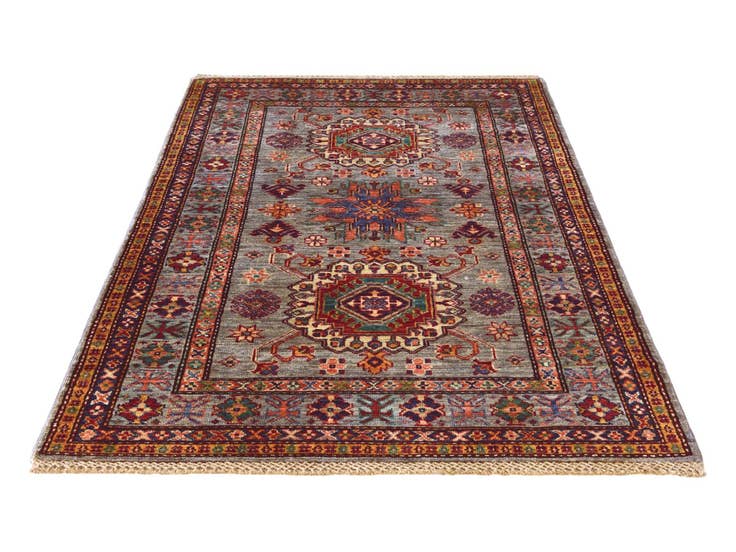 Detail image of 3' 2 x 5' 3 Hand Knotted Kazak Rug