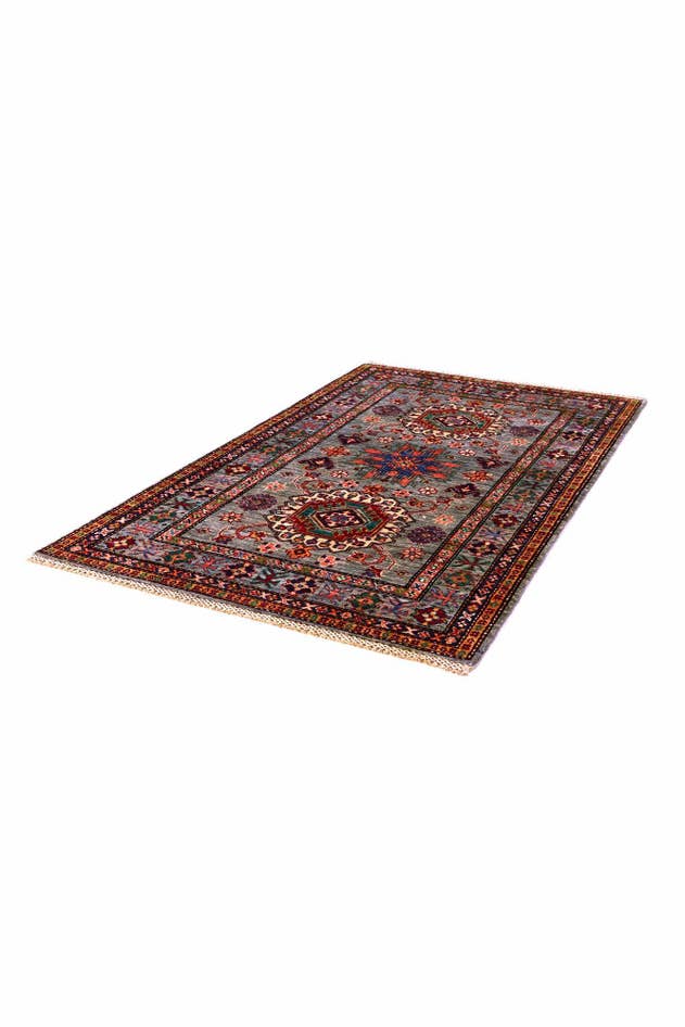 Detail image of 3' 2 x 5' 3 Hand Knotted Kazak Rug