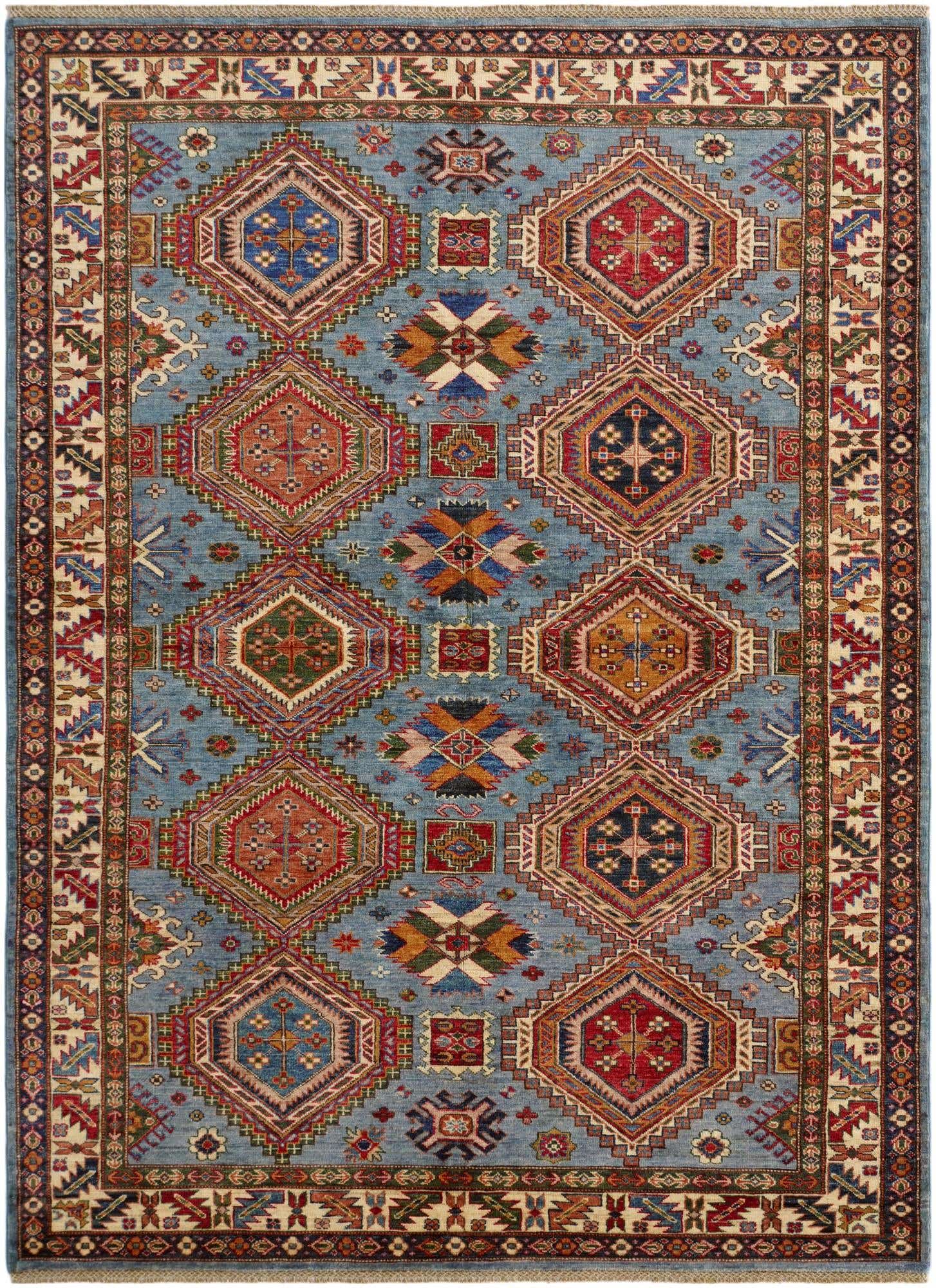 5' 10 x 7' 9 Hand Knotted Kazak Rug