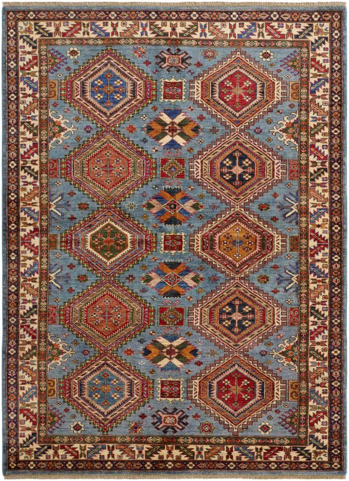 5' 10 x 7' 9 Hand Knotted Kazak Rug