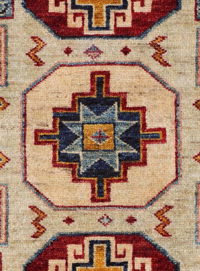 Detail image of 2' 7 x 4' 2 Hand Knotted Kazak Rug