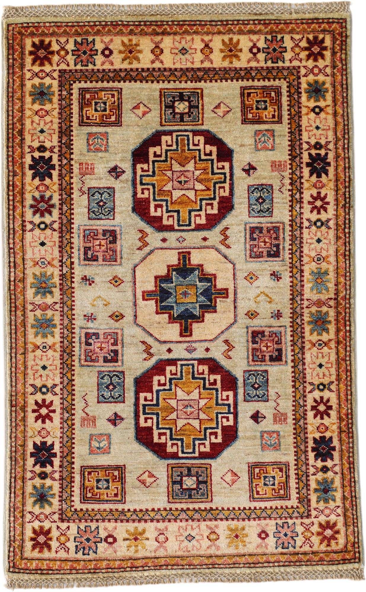 2' 7 x 4' 2 Hand Knotted Kazak Rug