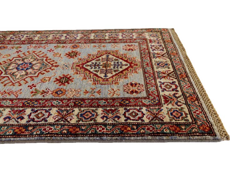 Detail image of 2' 11 x 4' 3 Hand Knotted Kazak Rug