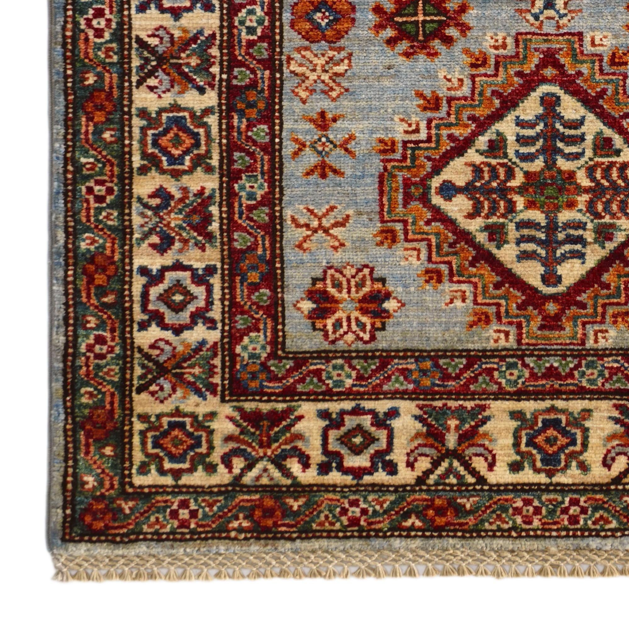 2' 11 x 4' 3 Hand Knotted Kazak Rug