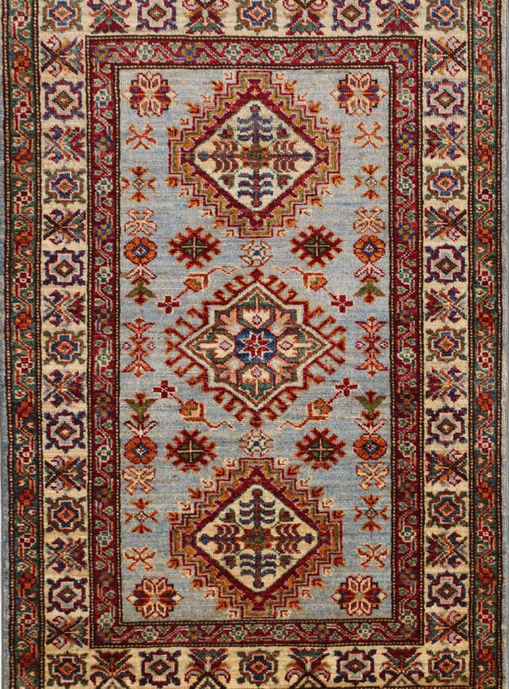 2' 11 x 4' 3 Hand Knotted Kazak Rug