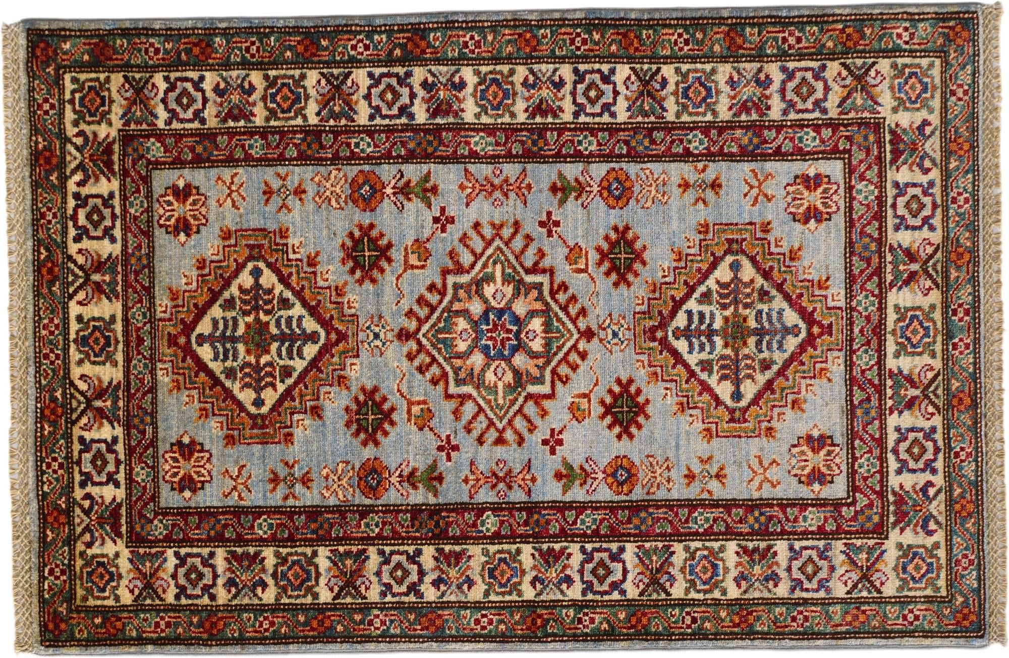 2' 11 x 4' 3 Hand Knotted Kazak Rug