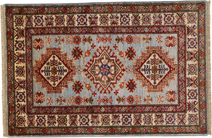 2' 11 x 4' 3 Hand Knotted Kazak Rug