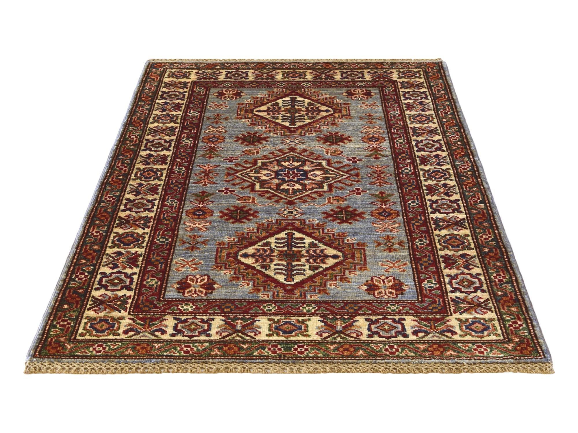 2' 10 x 4' 3 Hand Knotted Kazak Rug