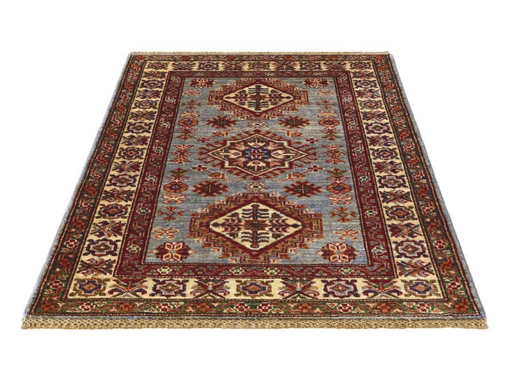 Detail image of 2' 10 x 4' 3 Hand Knotted Kazak Rug