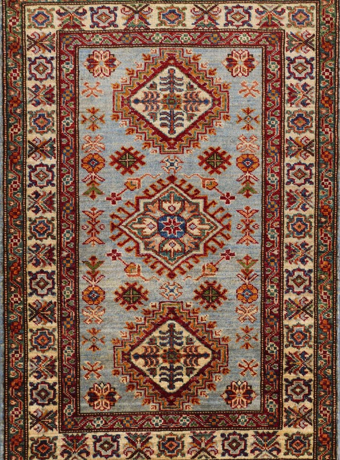 Detail image of 2' 10 x 4' 3 Hand Knotted Kazak Rug