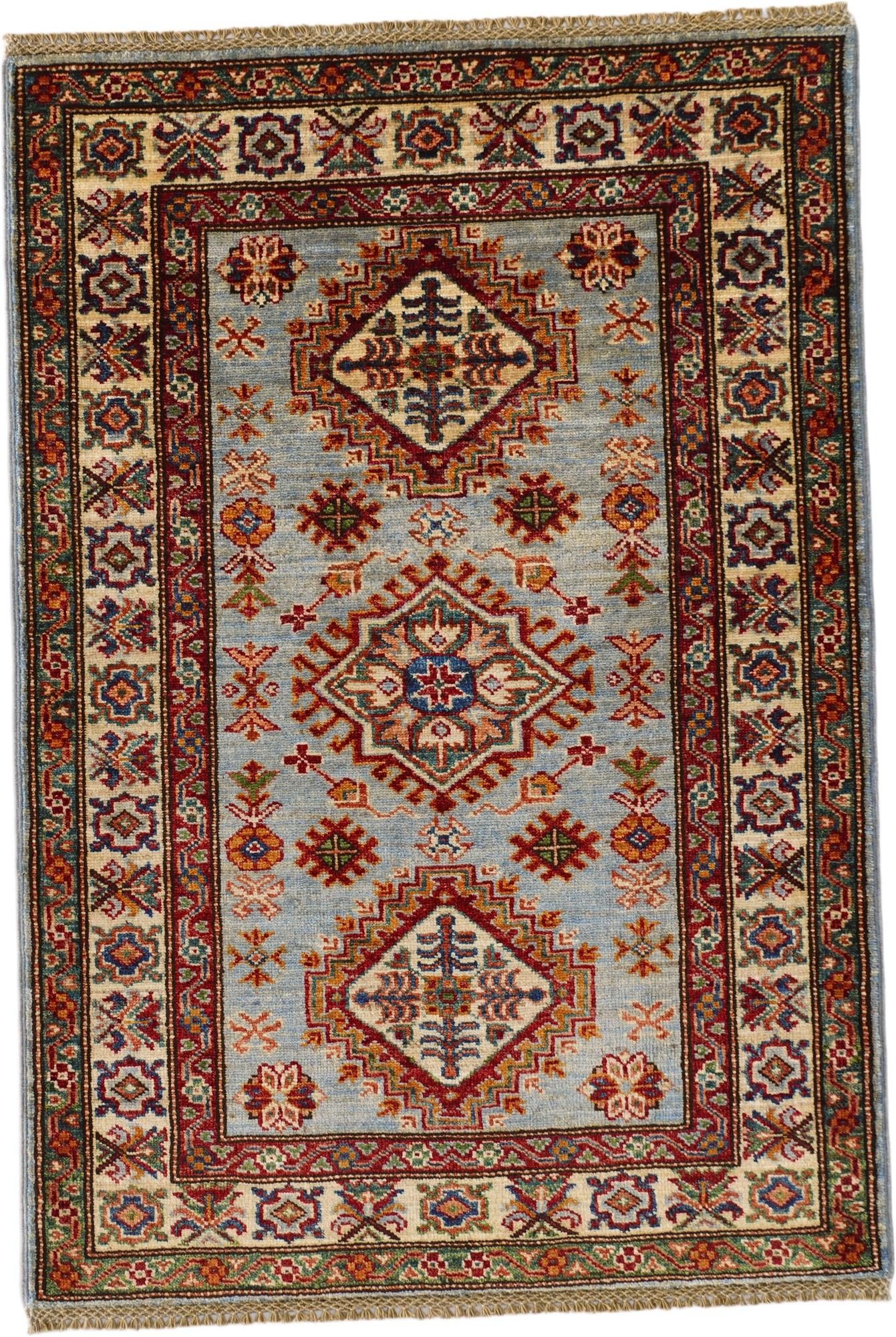 2' 10 x 4' 3 Hand Knotted Kazak Rug