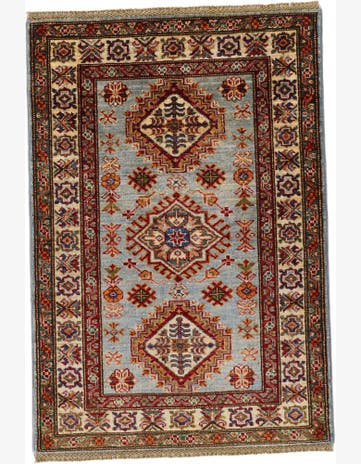 2' 10 x 4' 3 Hand Knotted Kazak Rug