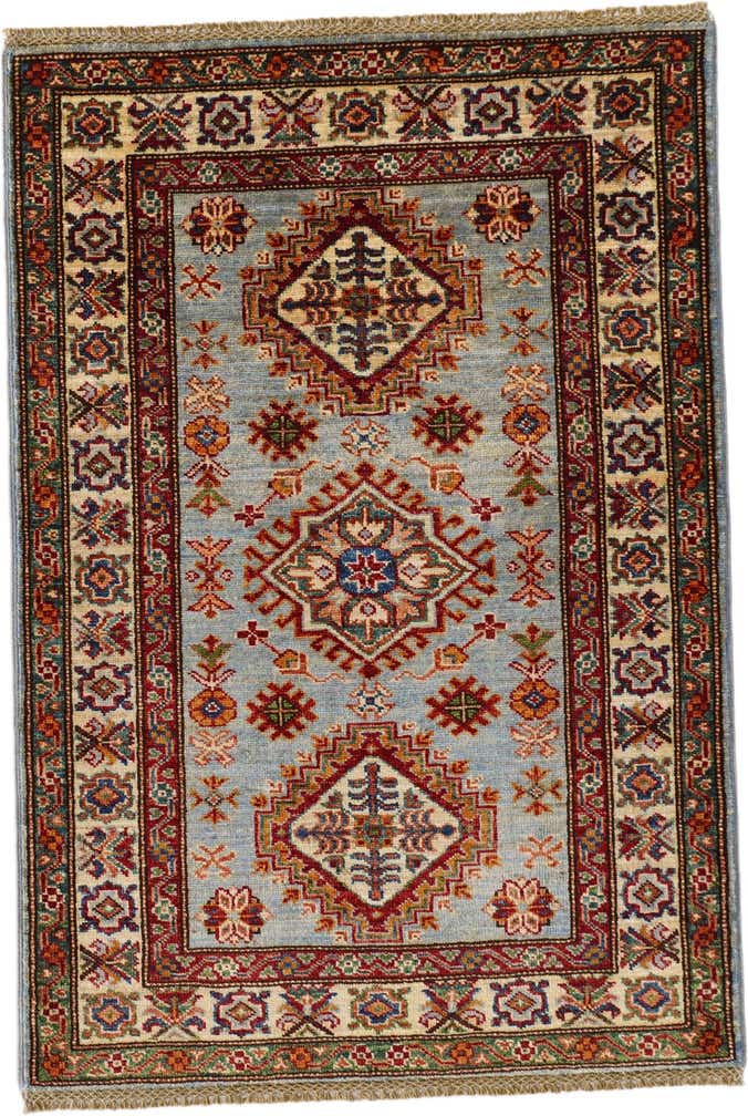2' 10 x 4' 3 Hand Knotted Kazak Rug