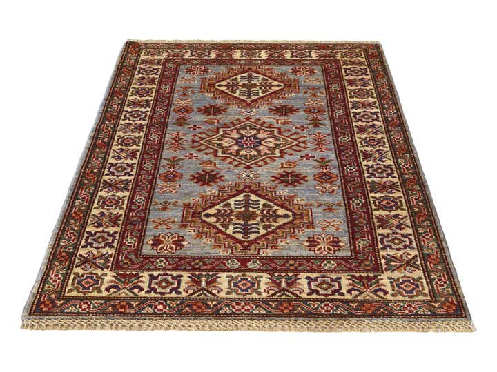 2' 11 x 4' 4 Hand Knotted Kazak Rug