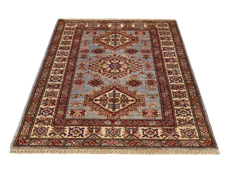 Detail image of 2' 11 x 4' 4 Hand Knotted Kazak Rug