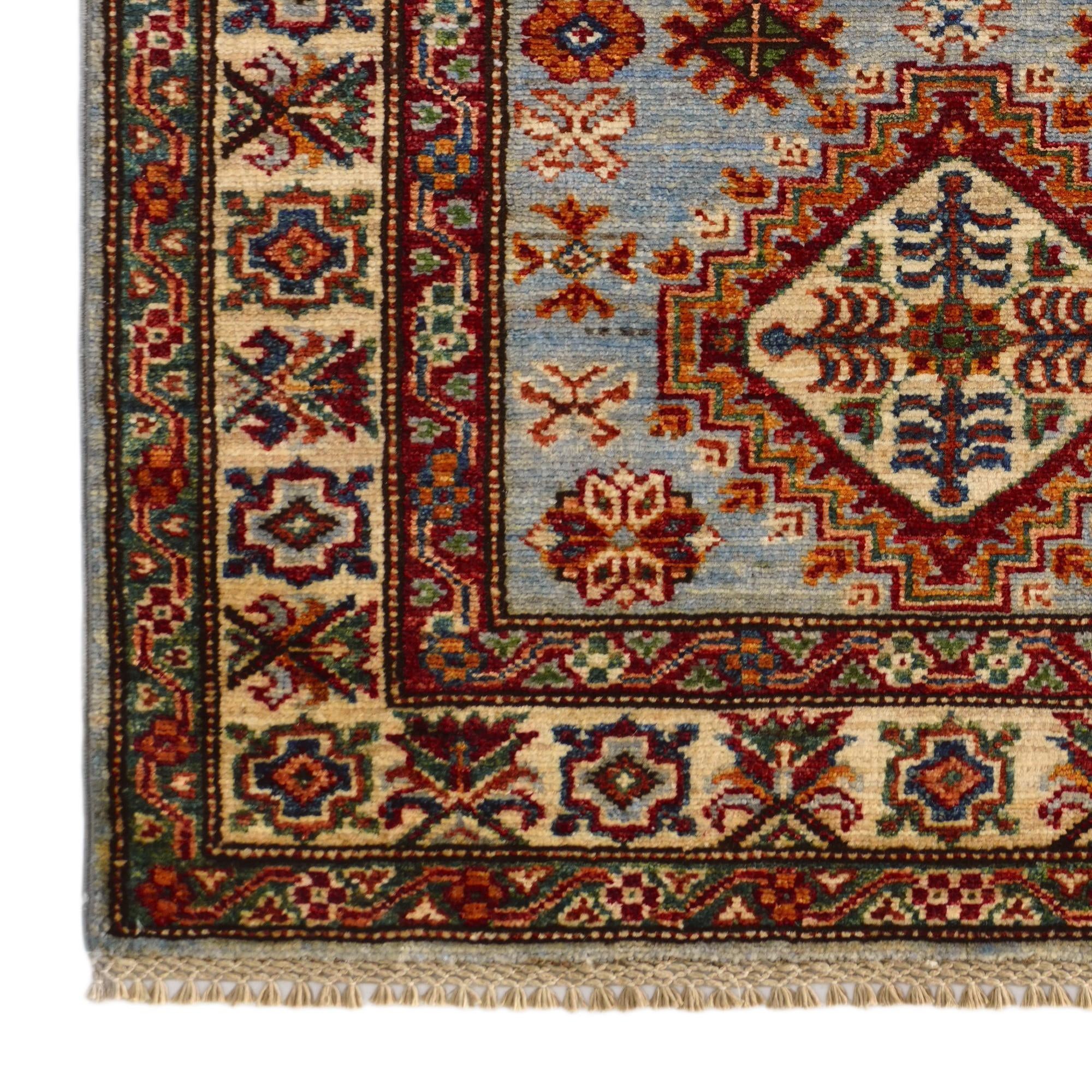 2' 11 x 4' 4 Hand Knotted Kazak Rug