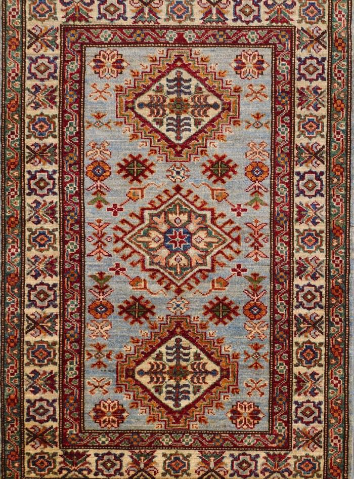 Detail image of 2' 11 x 4' 4 Hand Knotted Kazak Rug