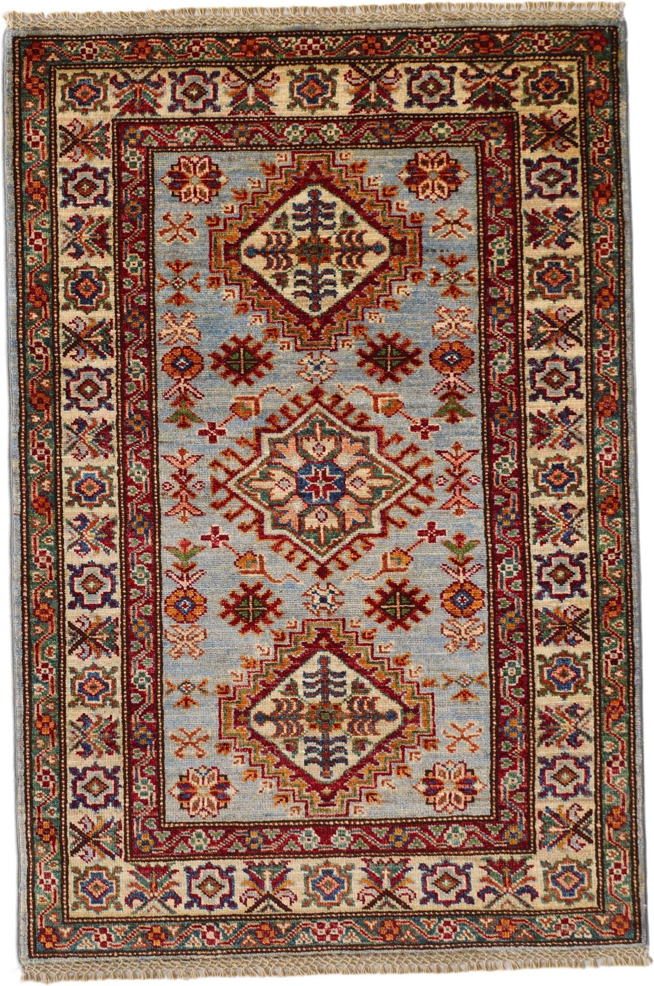 2' 11 x 4' 4 Hand Knotted Kazak Rug