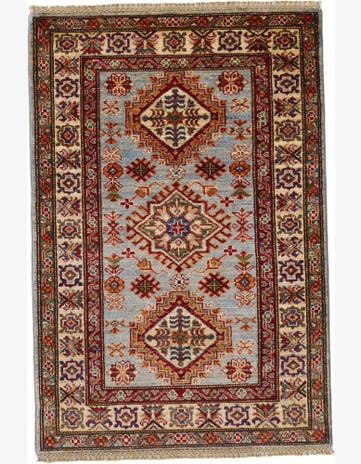 2' 11 x 4' 4 Hand Knotted Kazak Rug