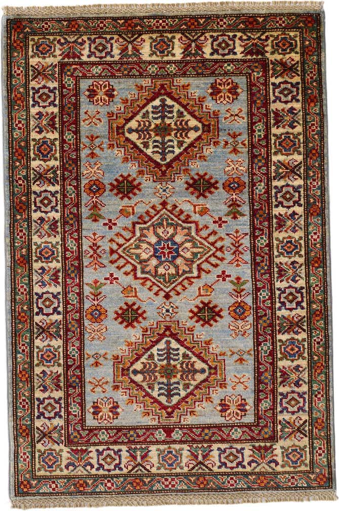 2' 11 x 4' 4 Hand Knotted Kazak Rug