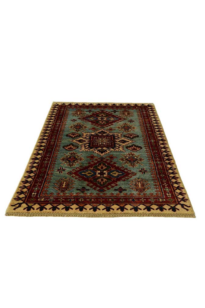 3' 5 x 5' 4 Hand Knotted Kazak Rug