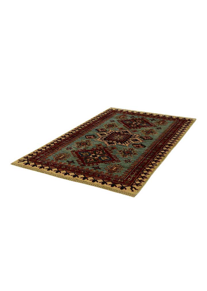 3' 5 x 5' 4 Hand Knotted Kazak Rug
